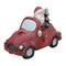 Northlight LED Lighted Glitter Car with Santa Claus Christmas Decoration - 14" - Red